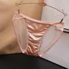 Large Sexy Seamless Low Waist Mesh Panties for Women - Silky Satin with Cotton Crotch