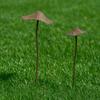 Metal Metal Rusty Mushroom Halloween Decoration Rusty Mushroom Plaque Garden Decoration Set  Garden