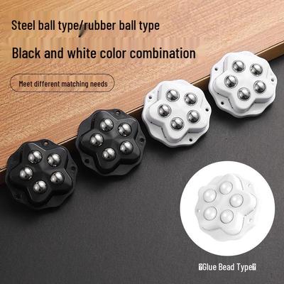 Ruedas Silenciosas Móviles para Sofá y Mesa de Café con Frenos - Rueda de Polea Universal con Rodamiento de Bolas (Tipo de adhesivo)