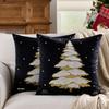 Reindeer Christmas Pillowcase, Winter Snowflake Embroidery Cushion Cover 45x45cm, Cross-border Bestseller