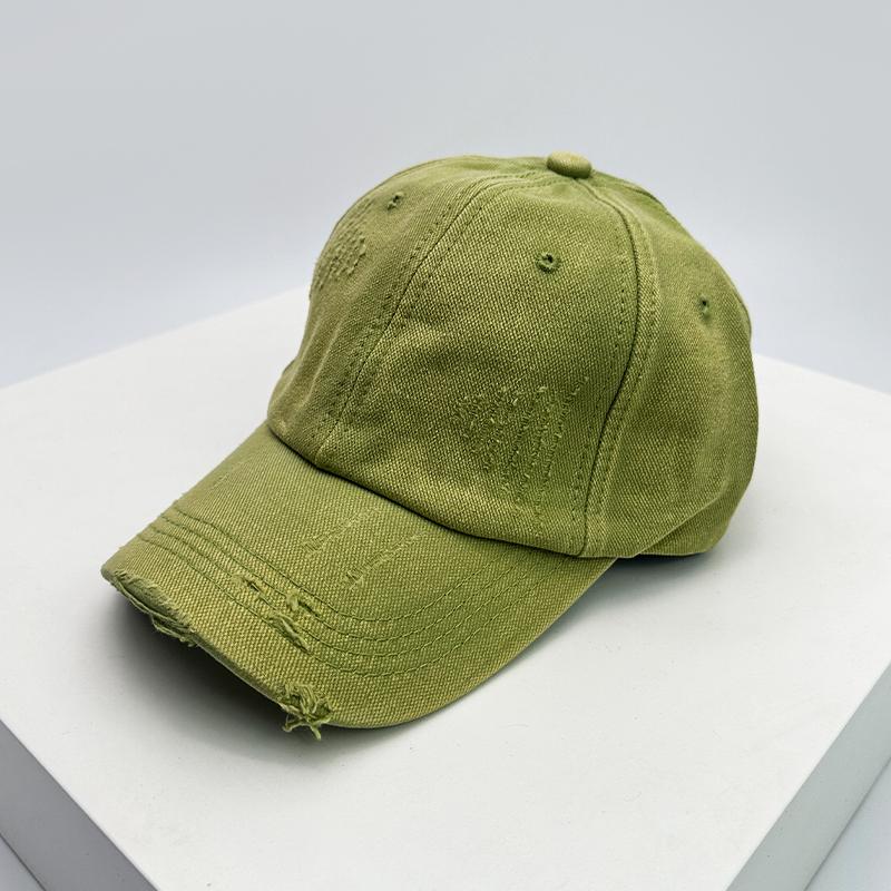 New Men Women Gradient American Vintaget Broken Baseball Hats Distress Sunshade Breathable Street Snapback Cap Versatile Fashion