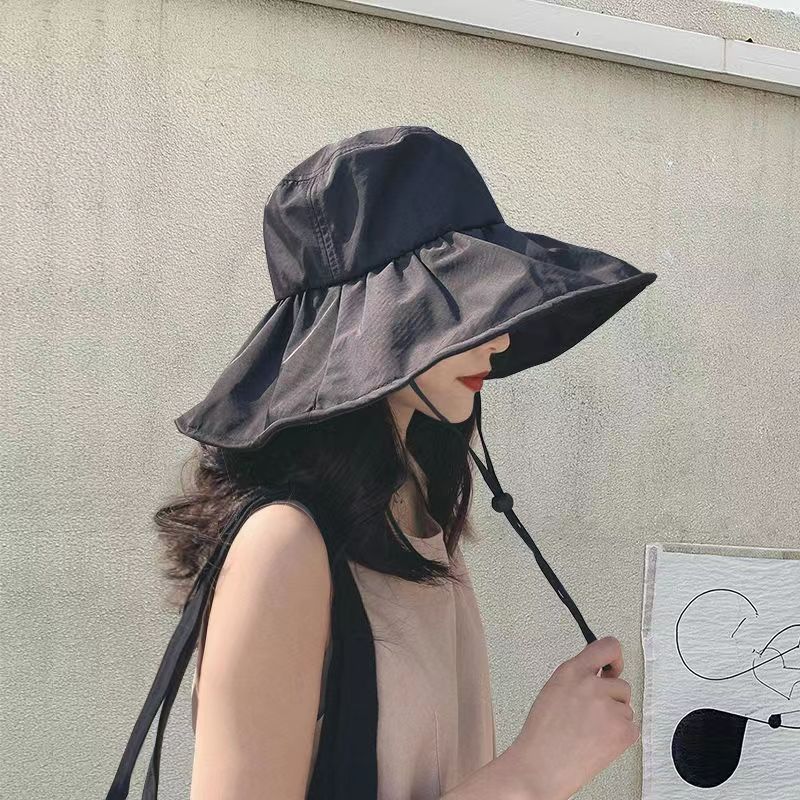 New Vinyl Empty Top Fisherman's Hat Children's Summer Eaves Outdoor Breathable Sun Hat Foldable Sun Protection Hat Wholesale