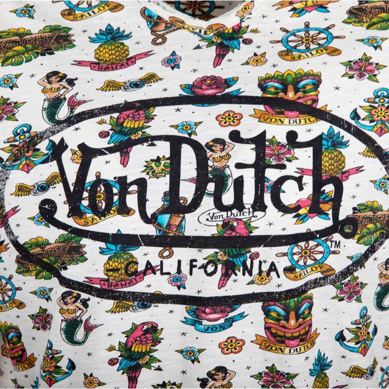 Мужская футболка с логотипом VON DUTCH по всей груди