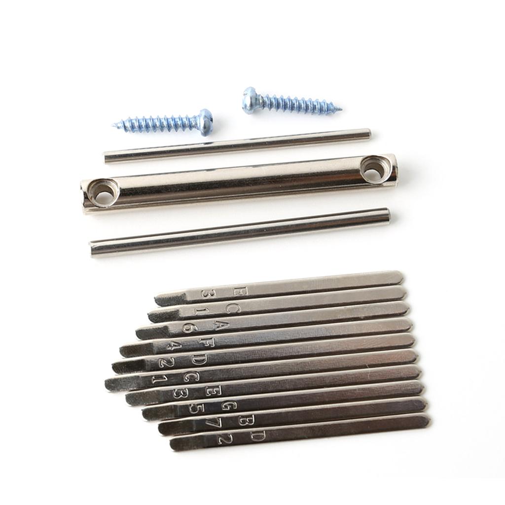 10-tone Kalimba Replacement Keys Kit Mini Thumb Piano Diy Keys With Stamped Scales Kalimba Accessories