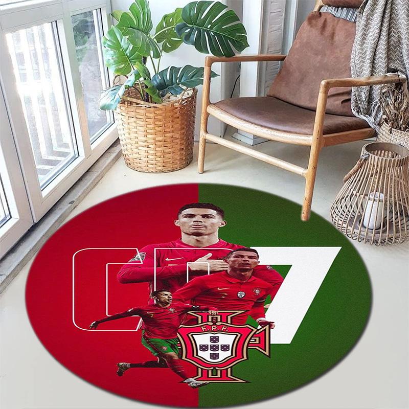 Cristiano Ronaldo Golden Ball Triumph Celebration Carpet Suitable For All Seasons Floor Mats Bathroom Mat Christmas Gifts Art