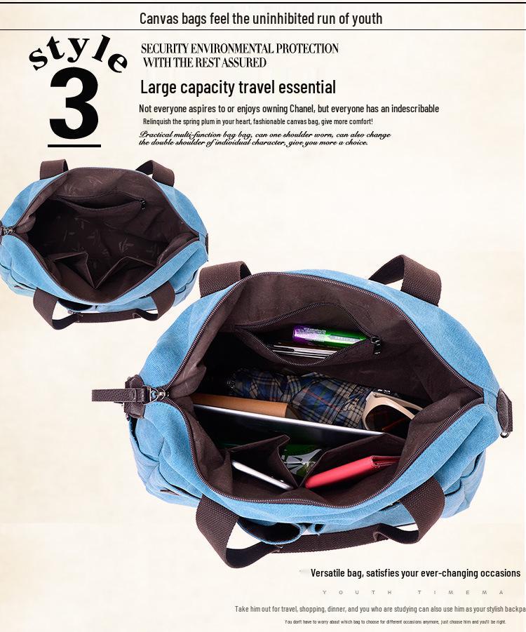 Retro Canvas Crossbody Bag - Large Capacity for Men & Women, Perfect for Gym, Sports, and Travel