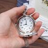 Pocket Watch Locomotive Alloy Quartz Movement Watch Vintage Necklace Watch with Chain for Collection Daily Use