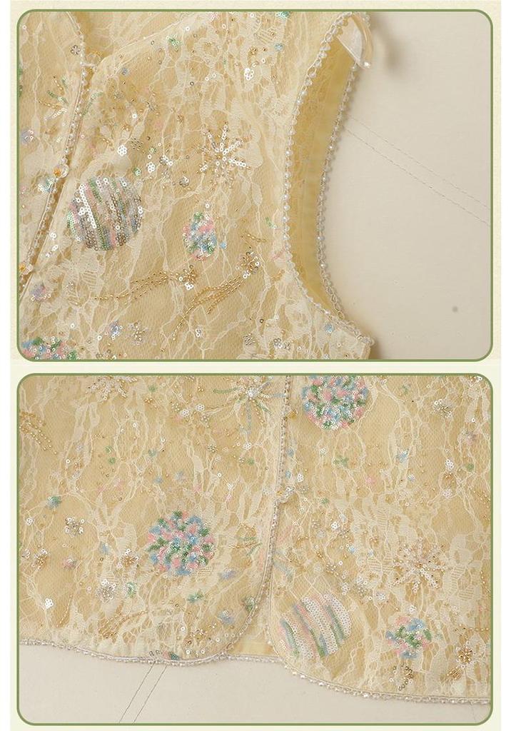 Spring/Summer National Style Jacquard Vest – Elegant Jacket for Middle-aged and Elderly Women
