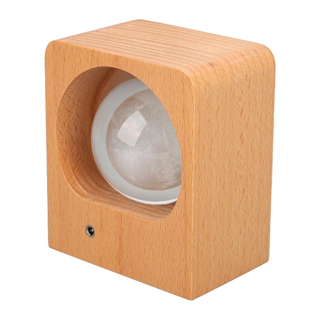 Crystal Ball Night Light with Beech Shelf Pattern Lettering Vintage Decoration Glass Ball Night Lamp for Home