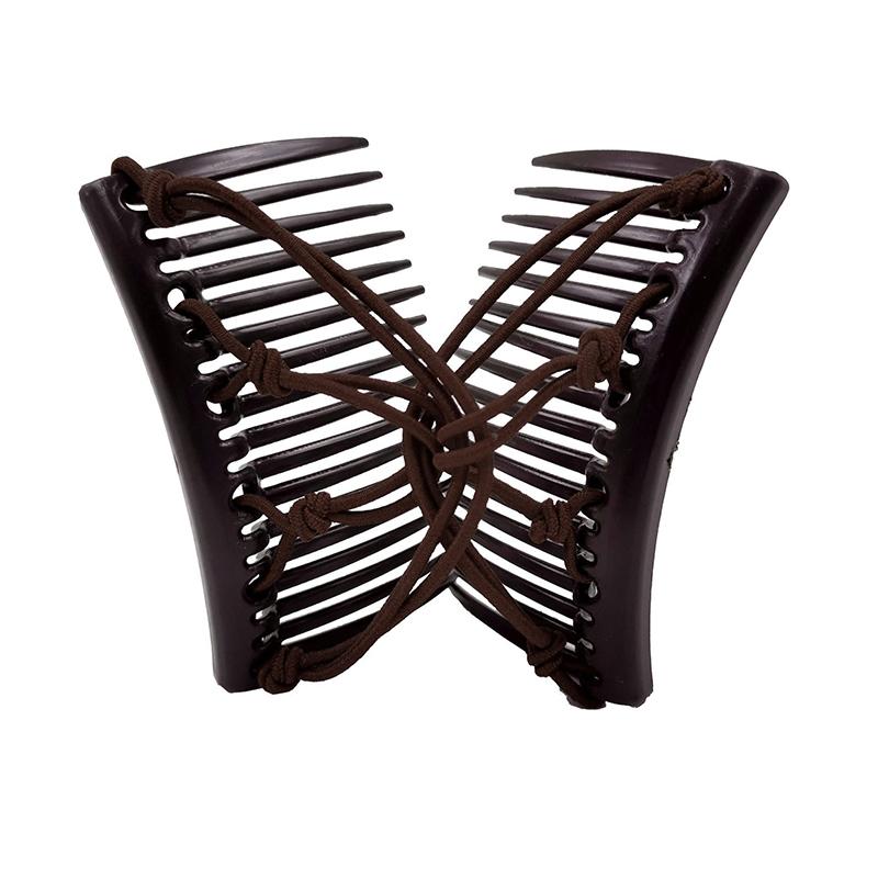 Magic Hair Claws Tuck Comb Updo Elastic Hair Clip Stretchy Knotted Double Comb Elastic Hair Combs Ponytail Holder Barrettes