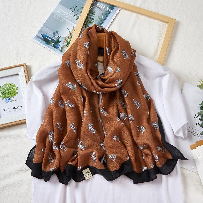 Autumn New Cotton Linen Scarf Female Ins Wind French Retro Belt Long Scarf Decorative Thin Shawl