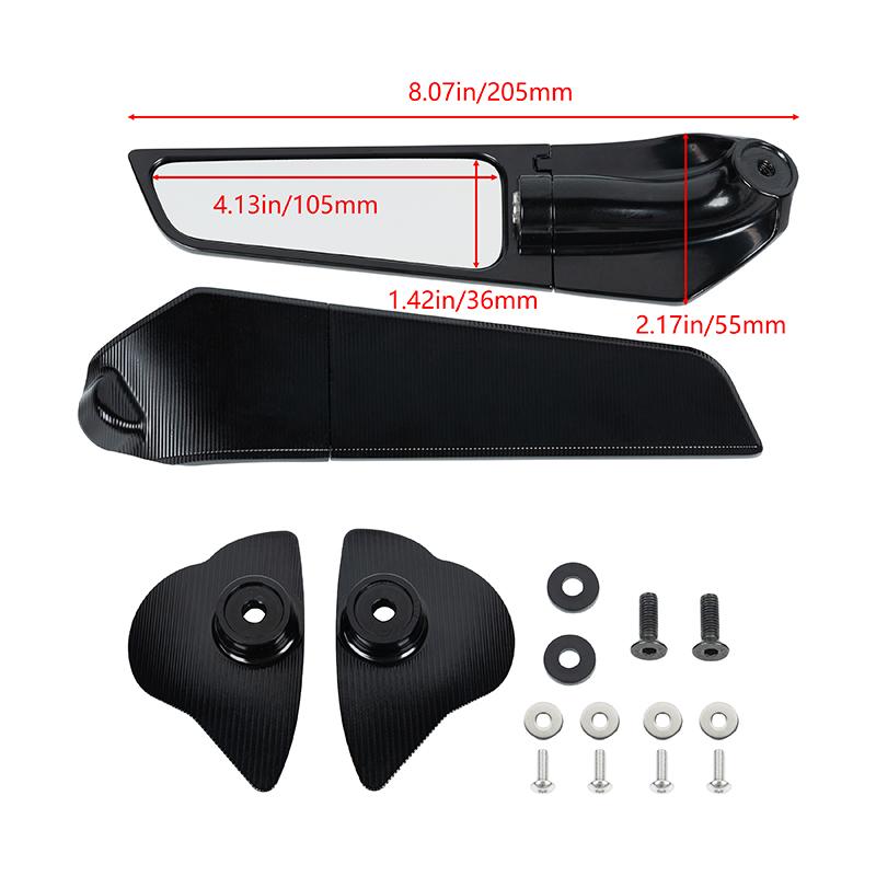 1 Pair Motorcycle Rearview Mirrors for YAMAHA R1 2020 2021 Modified Wind Wing Side View Mirrors Adjustable Rotating Accessories