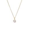 Elegant Single Zirconium Stone Pendant Titanium Steel Necklace Women'S Unique Design Versatile Precise Clavicle Chain