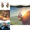 Car Accessories Pendant With Tiger Wearing Christmas Hat Cartoon Design In Acrylic For Home And Driving