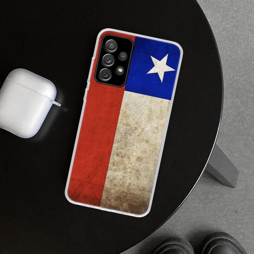 Chile Flag Phone Case Cover for Samsung Galaxy A12 A22 A32 A52 A72 A02S A51 A50S A31 A20S A10S Note 20 Ultra 10 Plus Galaxy A12
