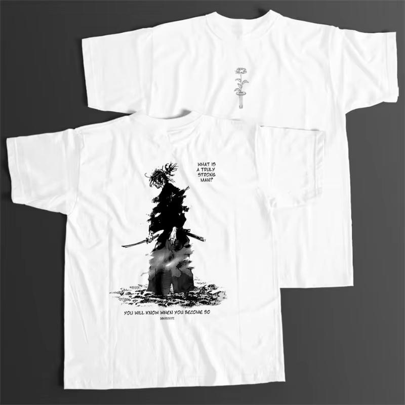 

Футболка с принтом мультяшного искусства Vagabond, повседневный комфорт, мужская и женская, одинаковый стиль, футболка оверсайз, удобные хлопковые футболки, топы S