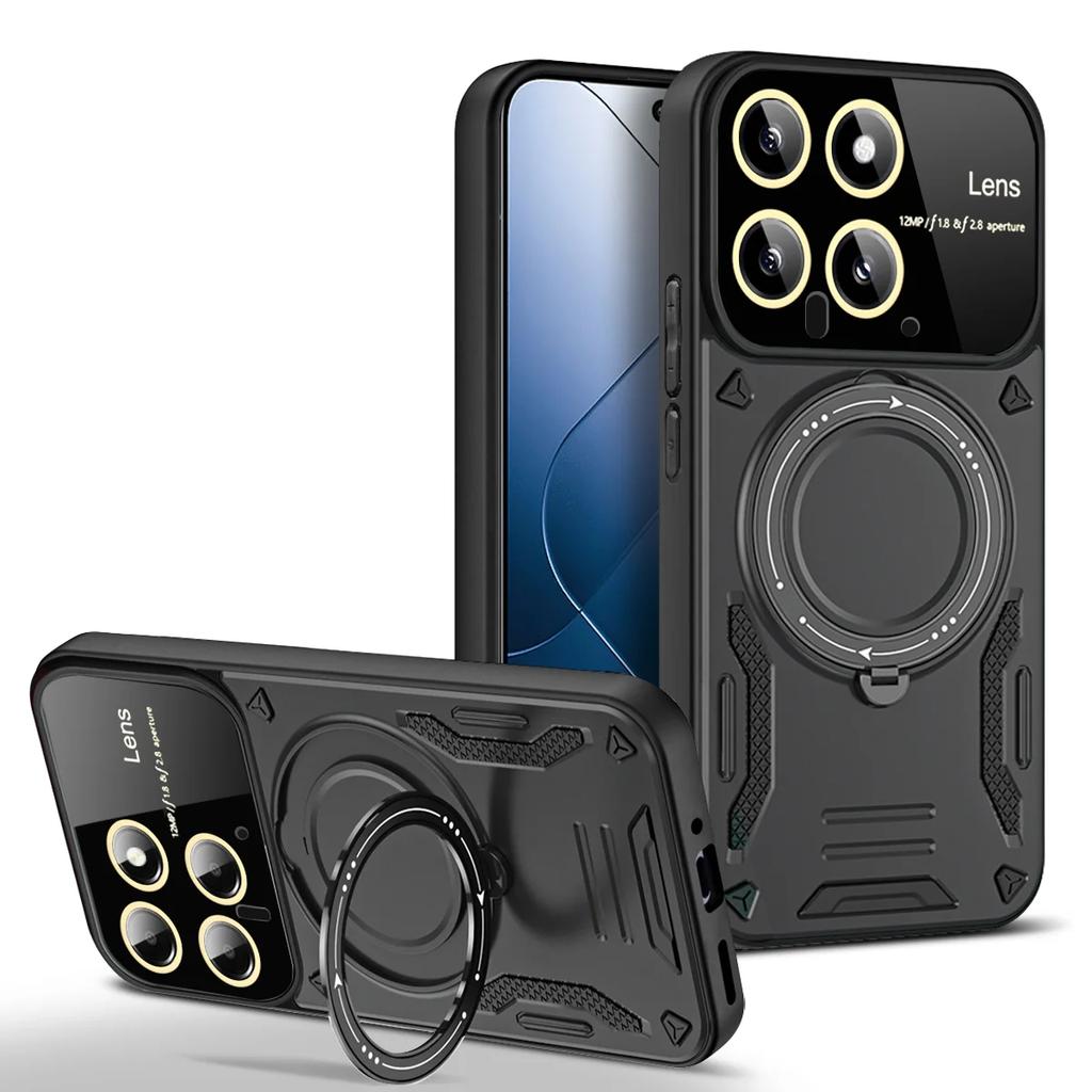 Shockproof Armor Case For Xiaomi 14T 13T 12T 11T 10 13 Pro 14 Ultra For Magsafe Wireless Charger Magnetic Ring Stand Phone Cover