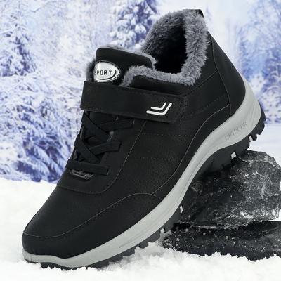 Snow Boots for Men Casual Winter Shoes Platform Non-slip Warm Fur Ankle Boots Plush Combat Outdoor Hiking Motorcycle Boots