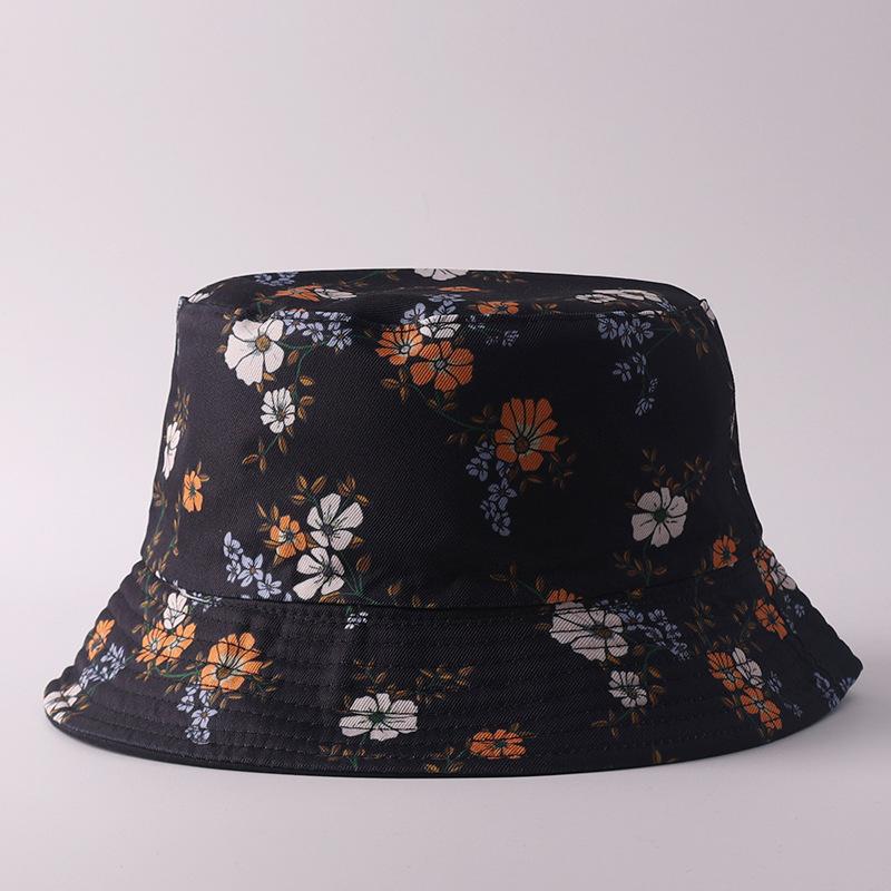Digital printing small edge bucket hat spring and summer double-sided can wear outdoor sunshade basin hat spot