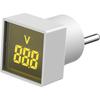 Mini EU Plug Digital Voltmeter AC Voltage Monitor with LED Digital Display Flame Retardant Plastic Plug-in Voltage Tester