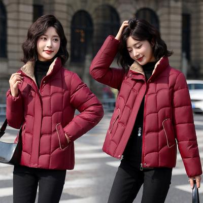 2025 Winter New Korean Version of Fashion Stand-up Collar Small Cotton Jacket Slim Slimming Down Cotton Jacket Female Student Padded Jacket