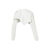 Li Ning Plain Letter Print Crew Neck Pullover Long Sleeve Sweatshirt Women Sweatshirt White AWDS934-1