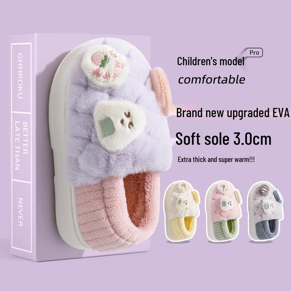 Jieliya Niedliche Onigiri Winter 2025 Indoor Rutschfeste Dicksohlige Baumwollpantoffeln für Damen und Herren