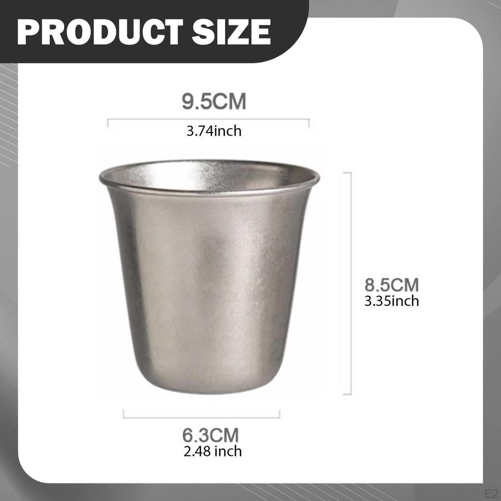 Stainless Steel Cup Metal Portable Leakproof Picnic Home Party Shatterproof Coffee Mug Insulated