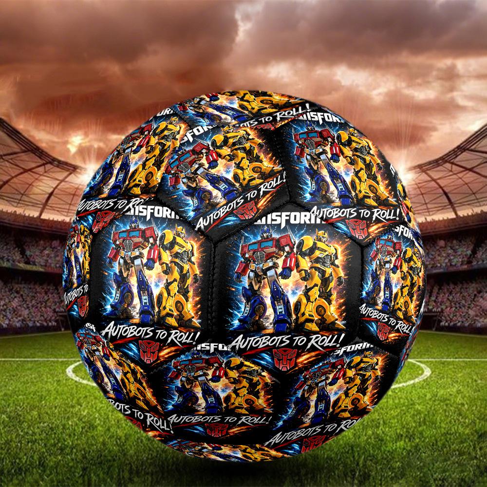 Transformers Print Size 5 Soccer Ball, Standard Match Football for Sports Game and Team Practice, Ideal Gift for Soccer Fans