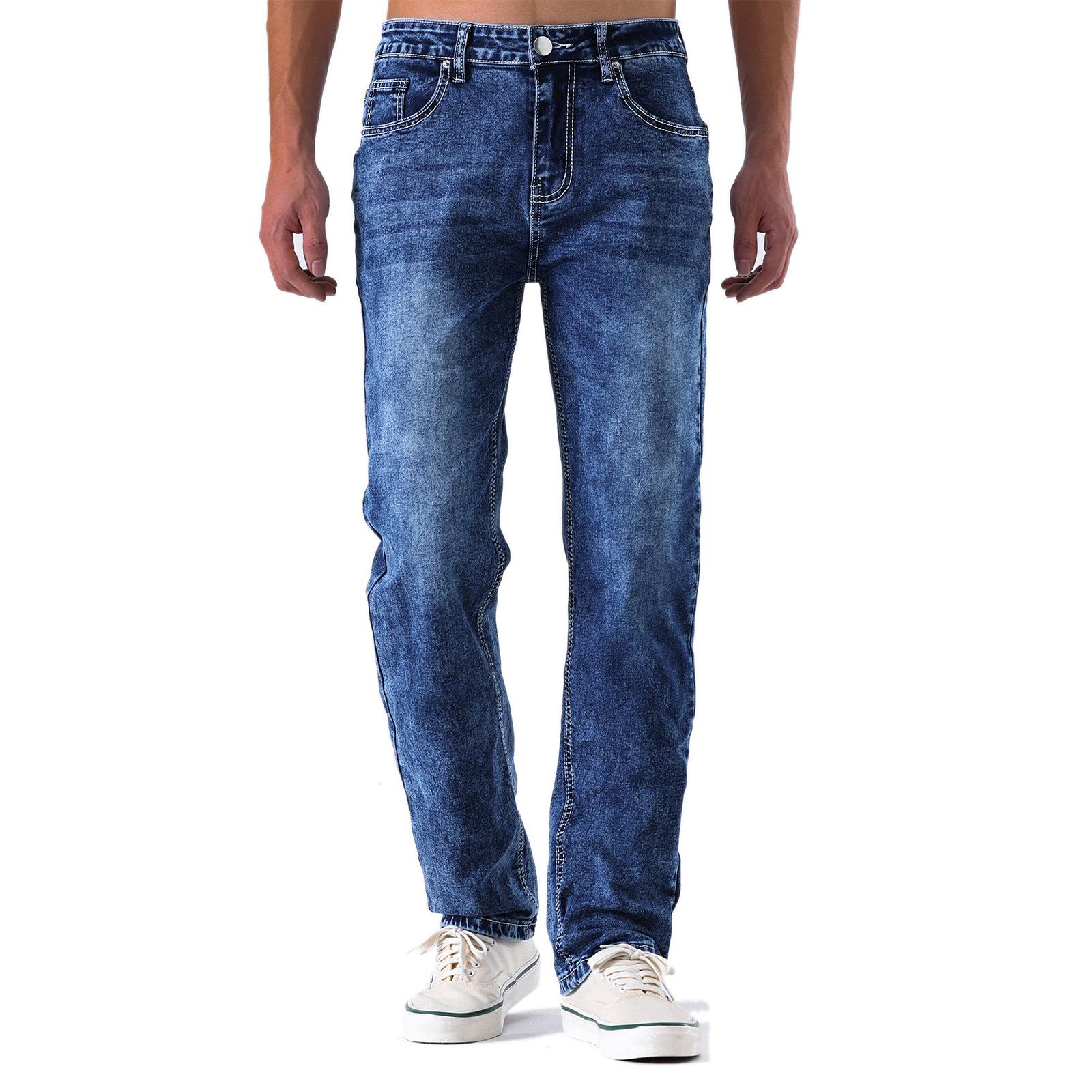 Top Men Wardrobe 2024 Hoogwaardige vierseizoenen rechte herenjeans - Europese en Amerikaanse stijl XXL (92CM)