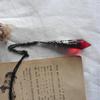 Personality Gothic Deep Red Black Geometric Cone Glass Crystal Pendant Necklace for Women Hallowmas Party Jewelry Accessory Gift