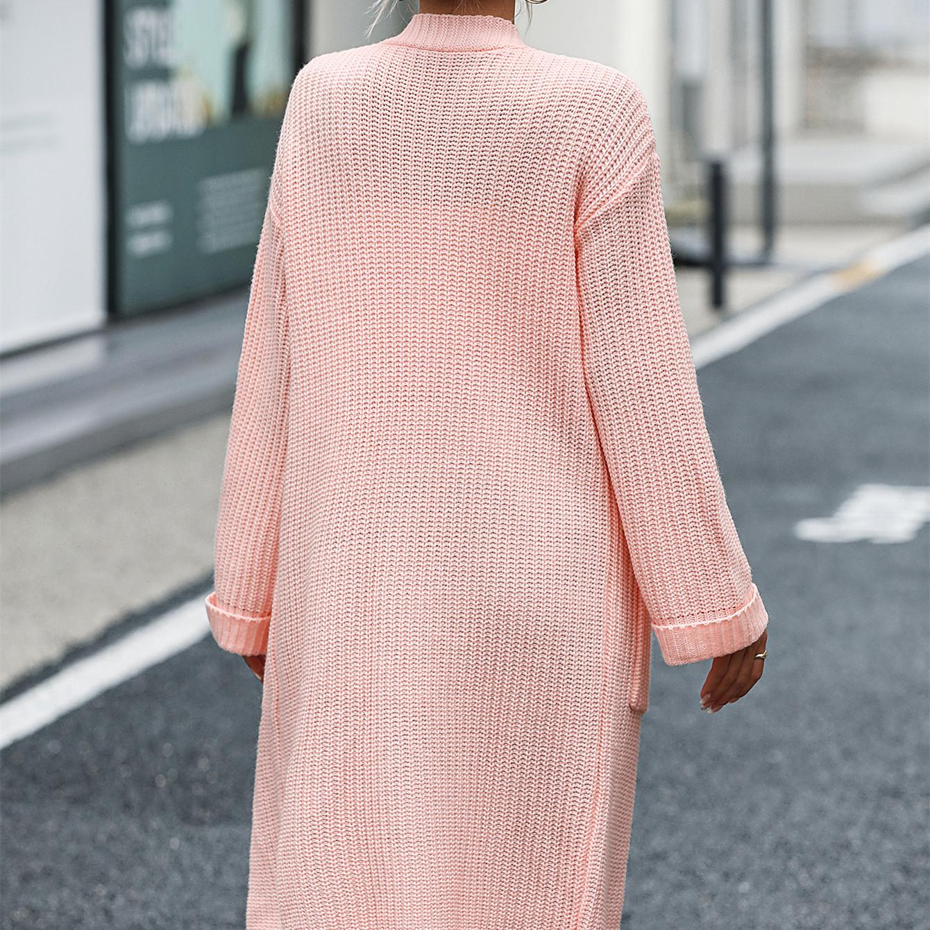 GMXIA женские винтажные повседневные однотонные куртки и пальто с длинными рукавами — фото 3