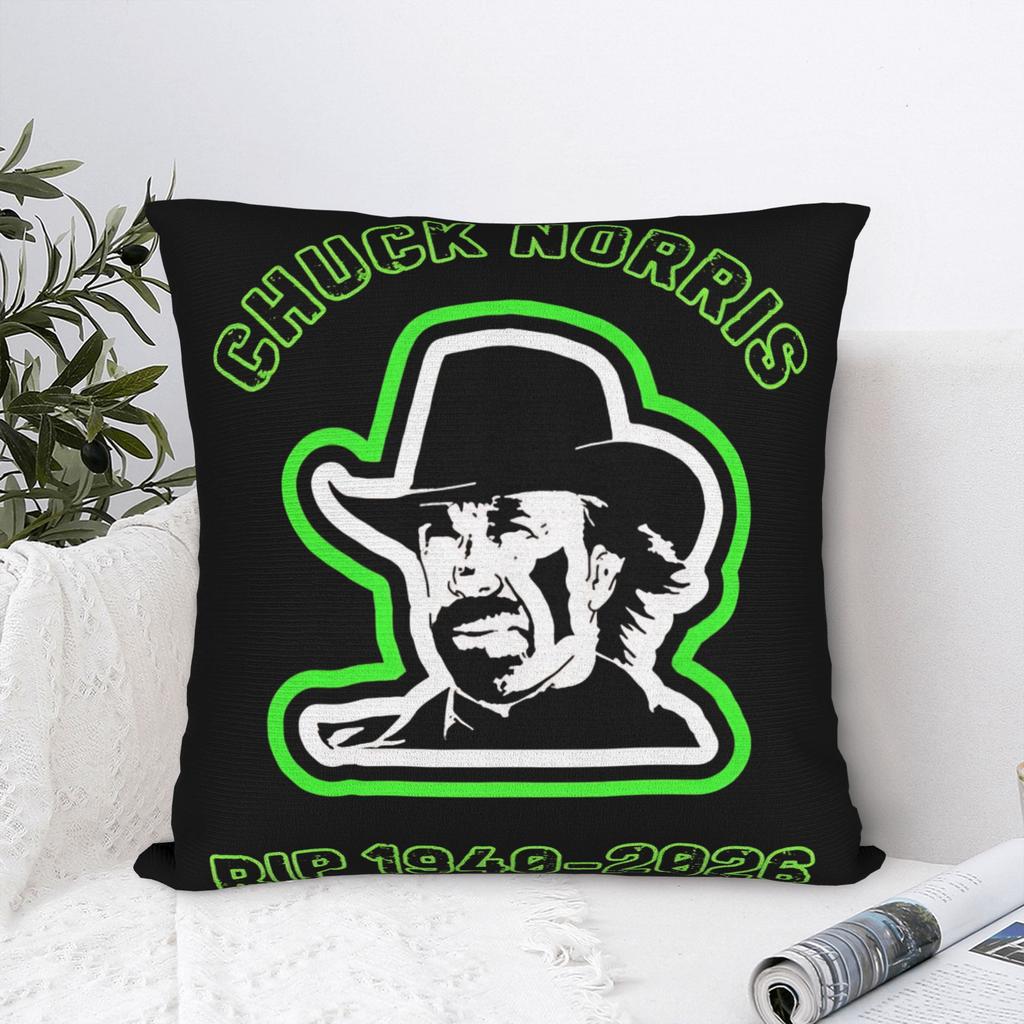 Federe Cuscino Decorative Rip Chuck Norris Non Muore Stuff Cuscino da Divano per la Casa Copricuscino con Cerniera Varie Misure