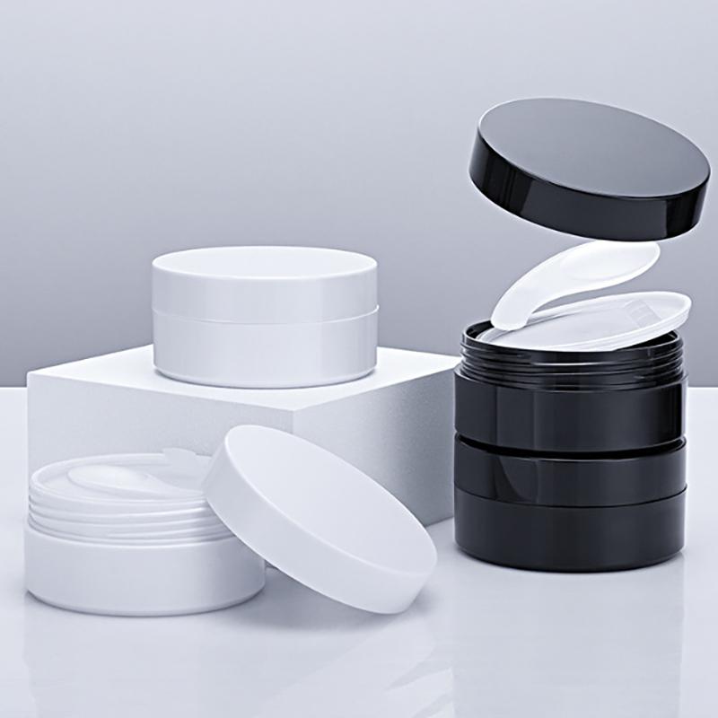 100g Leerer Augen-Gesichtscreme-Tiegel Körperlotion Verpackungsflasche Reisebehälter Kosmetik Make-up Emulsion Unterflasche Mit Löffel