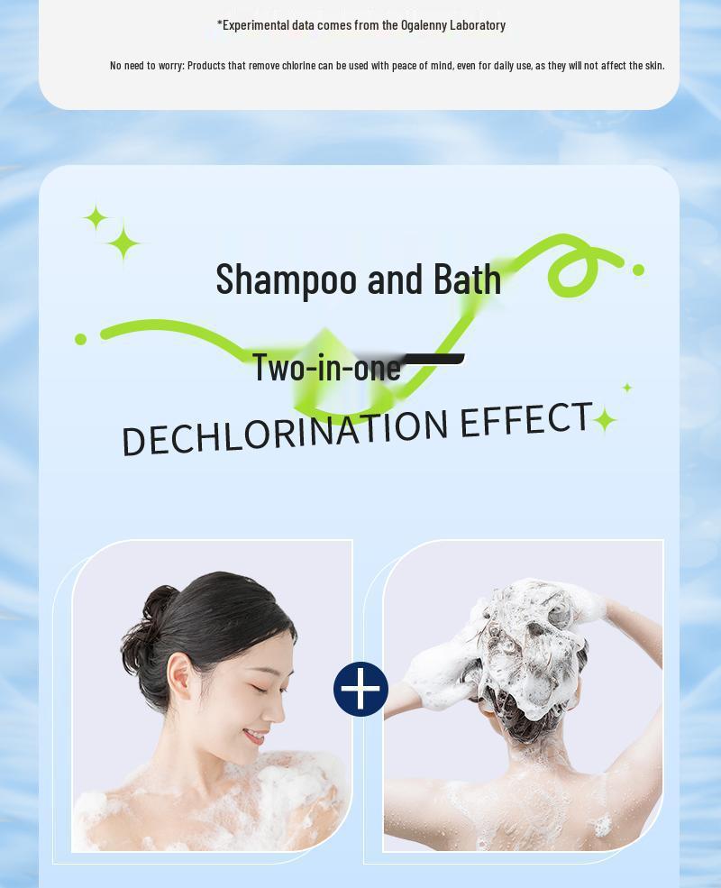 2-in-1 Dechlorinating Shampoo & Body Wash with Amino Acids - Unisex Family Size, Light Fragrance