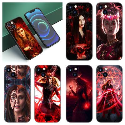 Scarlet Witch Black Silicone Phone Case For Apple iPhone 12 13 Mini 11 14 15 Pro Max 7 8 Plus X XR XS SE 2020 2022