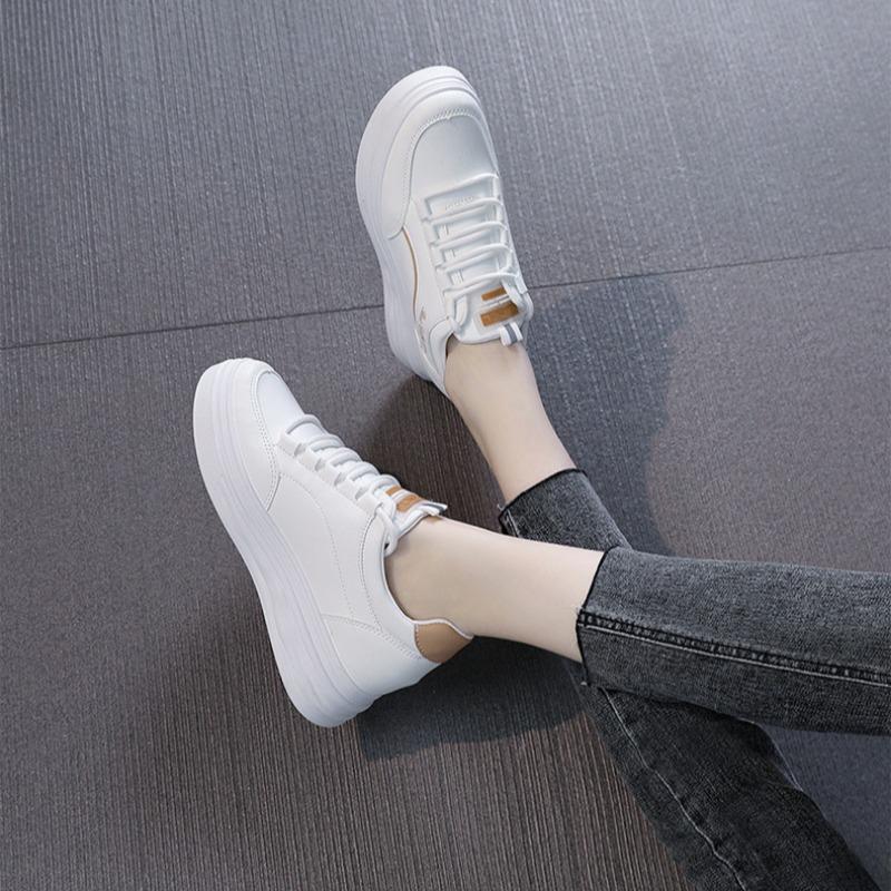 Women's Shoes Spring New Trend Comfortable Little White Shoes Casual Lace Up Waterproof Vulcanize Shoes Platform Tennis Sneakers