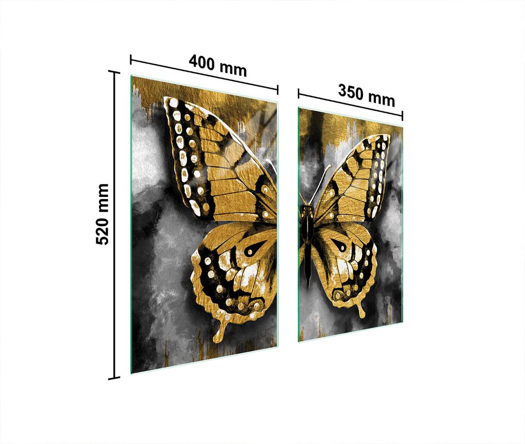 GLAS-KOCHFELD-SCHUTZPLATTE 75x52 SCHMETTERLING