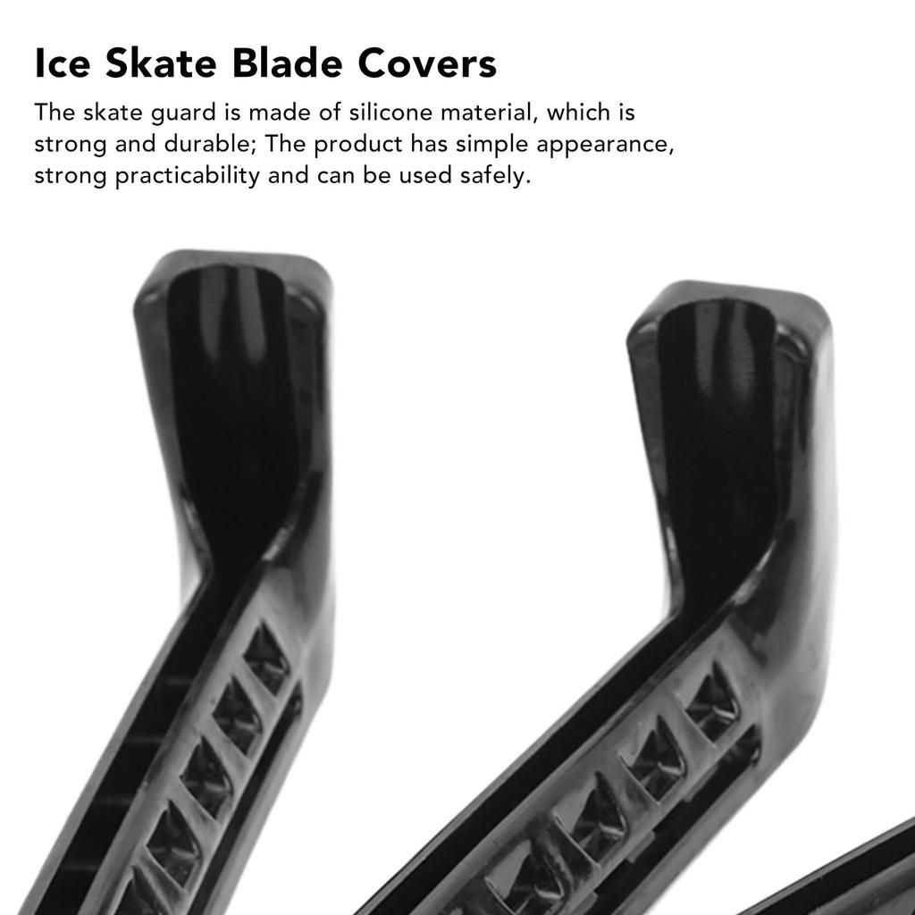 2 Pairs Skate Guards Portable Ice Skate Blade Covers Adjustable Ice Skate Blade Protector for Hockey Skates Figure Skates Ice Skates Black