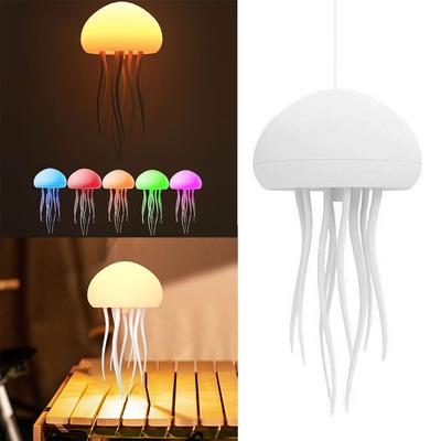 Jellyfish Bedside Lamp Voice Control Jellyfish Table Lamp Rechargeable Jellyfish Desk Lamp RGB Gradient for Home Office Decor