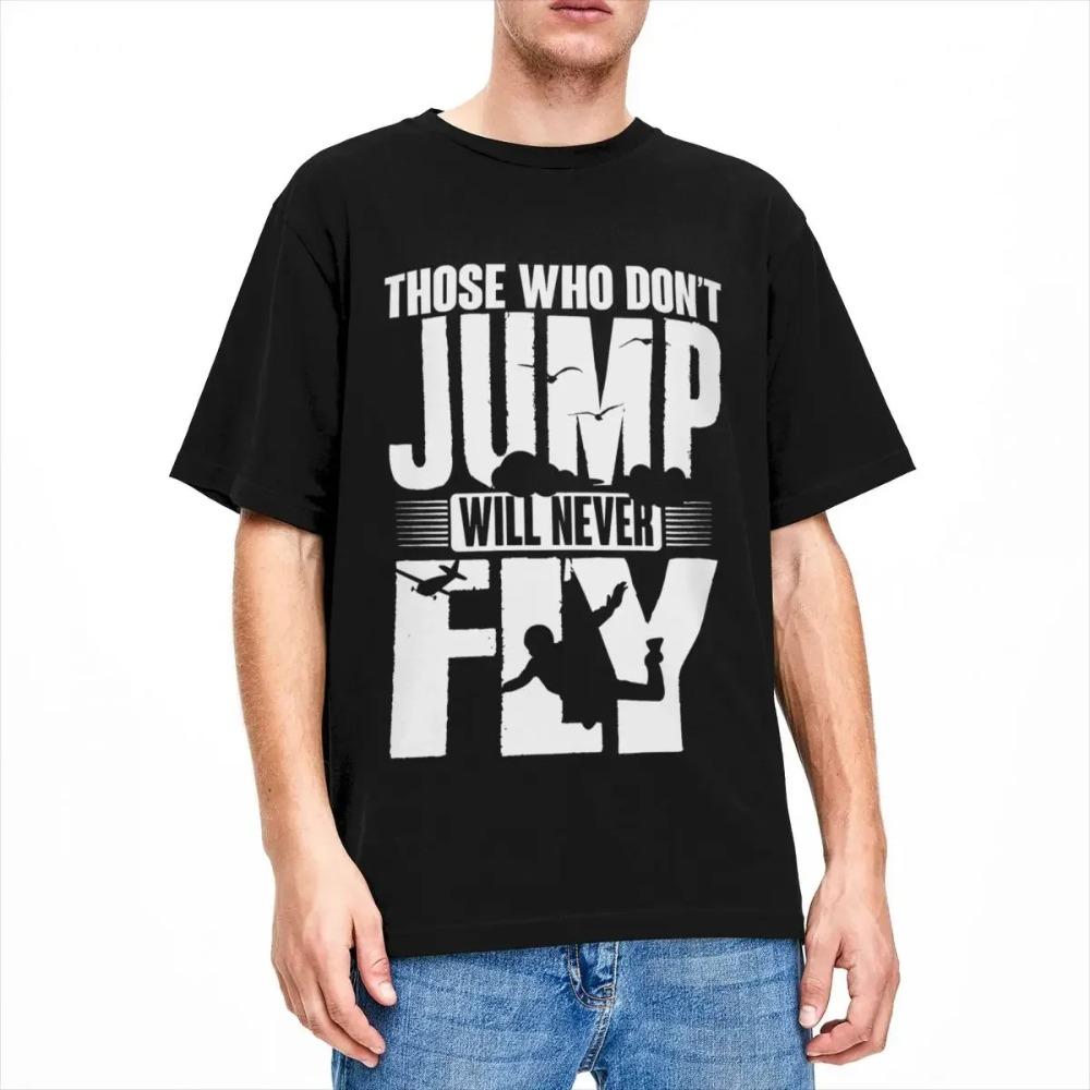 Vintage Base Jump Skydiving T-Shirts Men Women Airplane SkyDive Lover Tee Shirt Gift Idea Clothes