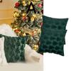 2pcs Xmas Tree Throw Pillow Covers Dark Green Decorative Soft Pillowcases for Couch Sofa Bed Kids Room 17.72x17.72in