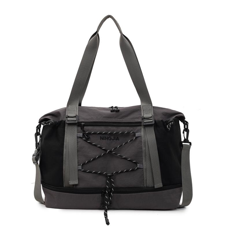 Short-Distance Travel Bag Dry Wet Separation Large Capacity Fitness Bag Luggage Bag Student Sports Shoulder Crossbody Bag with Separation Shoes Bags