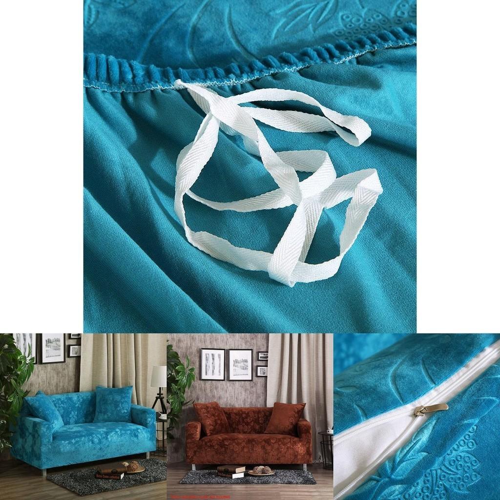 High Quality Stretchable Velvet Sofa Cover Couch Loveseat Slipcover Excellent Fit And Elasticity