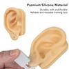 Silicone Ear Model Lifelike Soft Left Right Ear Piercing Practice Model for Earrings Earphones Display 1 Pair