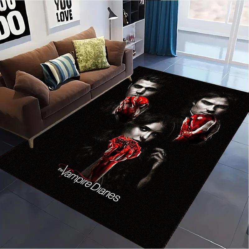 Vampire Diaries Carpet Rug for Living Room Bedroom Home Sofa Decoration,Kids play Non-slip Floor Mat