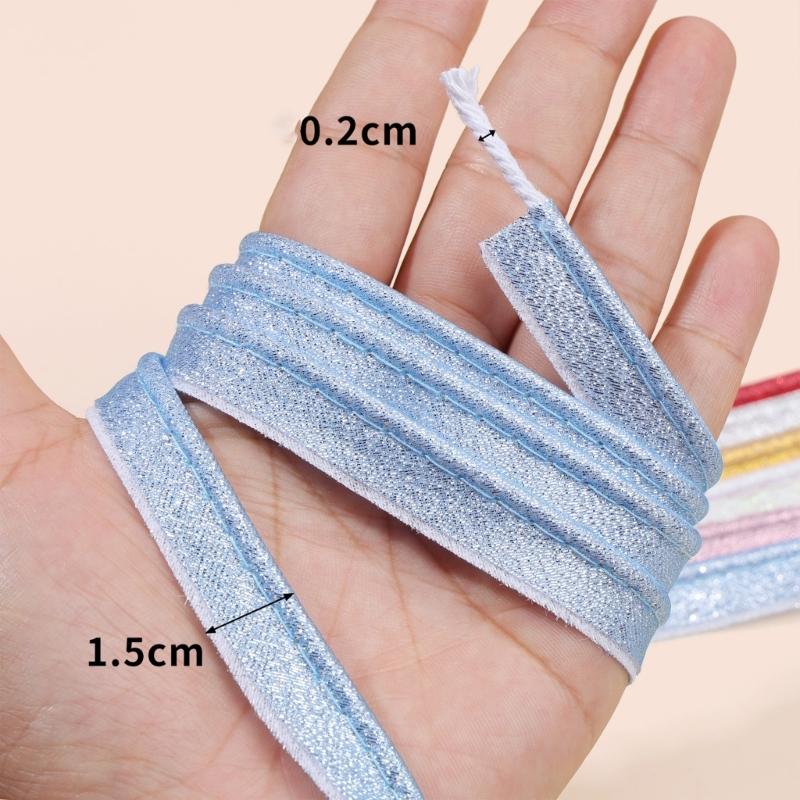 Sewing Piping Trim Ribbon Roll for Dress Finishing, Costume Styling and Decorative Fabric Outline Project Use Work