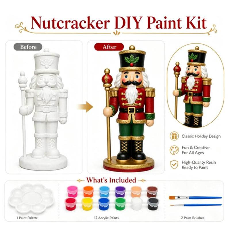 Diy Christmas Santa Claus/Snowman/Deer Plaster Figurine Painting Kit Kids Graffiti Paint Set Toys Holiday Keepsake Gift Ornament