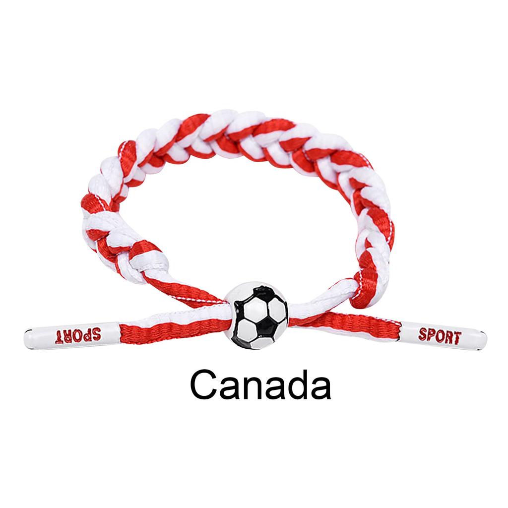 Football Team Fan Support Identification Woven Bracelet