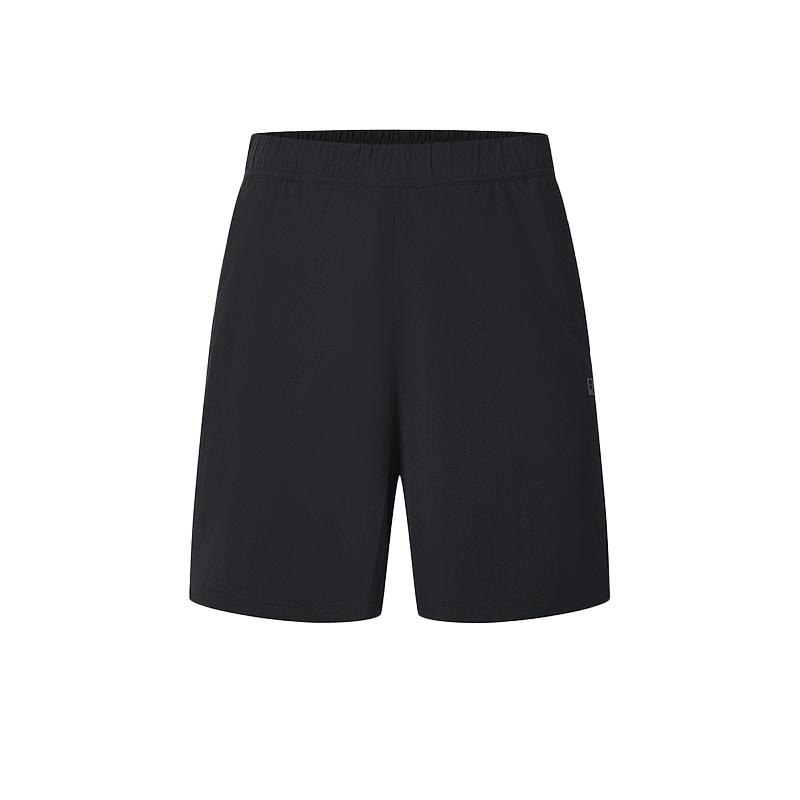 FILA Fitness Series Simple Classic Casual Training Versatile Breathable Comfortable Loose Woven Five-Point Sports Men sports Black A51M621803FBK